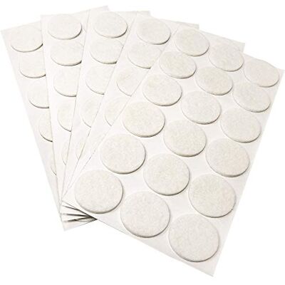 Adsamm ® / 90 x feltrini autoadesivi/Bianco/ø 36 mm/Rotondo/piedini per mobili in feltro da 3.5 mm di spessore/pad protettivi per arredi Adsamm ® / 90 x feltrini autoadesivi/Bianco/ø 36 mm/Rotondo/piedini per mobili in feltro da 3.5 mm di spessore/pad protettivi per arredi