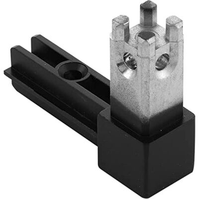 Accuride Schüco Smartcube-Smartframe-Nodo angolare 2s con piedino, supporto per sistema di scaffali, zinco pressofuso, nero, mit Gewinde Accuride Schüco Smartcube-Smartframe-Nodo angolare 2s con piedino, supporto per sistema di scaffali, zinco pressofuso, nero, mit Gewinde