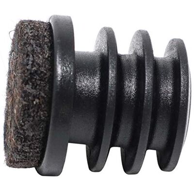 Adsamm ® / 100 x puntali alettati a incastro con feltro / neri / Ø 18 20 mm / tondi / piedini in polietilene con feltro per gambe di mobili in tubolare / puntali protettivi per arredi Adsamm ® / 100 x puntali alettati a incastro con feltro / neri / Ø 18 20 mm / tondi / piedini in polietilene con feltro per gambe di mobili in tubolare / puntali protettivi per arredi