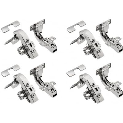 GTV Cerniera angolare HCKT 90° con chiusura ammortizzata, Clip-On, scodellino 35 mm, Nichel, 4 pezzi GTV Cerniera angolare HCKT 90° con chiusura ammortizzata, Clip-On, scodellino 35 mm, Nichel, 4 pezzi