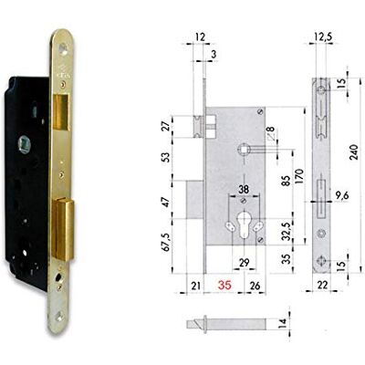 CISA 5C130-50-0 SERRATURA INFILARE CILINDRO SAGOMATO BT F22 CISA 5C130-50-0 SERRATURA INFILARE CILINDRO SAGOMATO BT F22