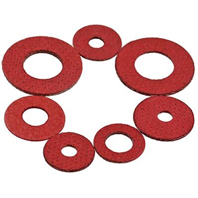 CONPHERON Rondella Piatta in Fibra di Acciaio Rossa Rondella Isolante M3*10 * 0.8mm, 500 pcs CONPHERON Rondella Piatta in Fibra di Acciaio Rossa Rondella Isolante M3*10 * 0.8mm, 500 pcs