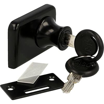 Siso - Vetro-Double - Nero - Zamak - Serratura per porta in vetro Siso - Vetro-Double - Nero - Zamak - Serratura per porta in vetro