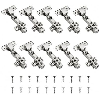 GTV Cerniera angolare HCKT 165° con chiusura ammortizzata, Clip-On, scodellino 35 mm, Nichel, 10 pezzi GTV Cerniera angolare HCKT 165° con chiusura ammortizzata, Clip-On, scodellino 35 mm, Nichel, 10 pezzi