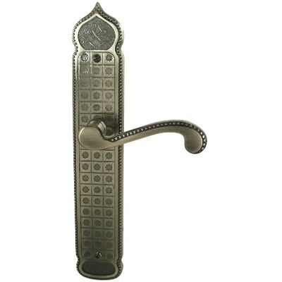 DT 2000 Sésame Maniglia per porta su piastra in lega zama senza foro, colore: Argento DT 2000 Sésame Maniglia per porta su piastra in lega zama senza foro, colore: Argento