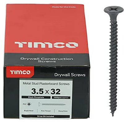 TIMco 00032DRY Vite per cartongesso nera - Vite per drywall TIMco 00032DRY Vite per cartongesso nera - Vite per drywall