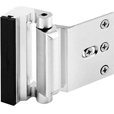 PRiME Serratura di rinforzo per porta, aggiunge extra alta sicurezza alla tua casa e previene l'ingresso non autorizzato 3" Stop, struttura in alluminio, cromo spazzolato (confezione PRiME Serratura di rinforzo per porta, aggiunge extra alta sicurezza alla tua casa e previene l'ingresso non autorizzato 3" Stop, struttura in alluminio, cromo spazzolato (confezione