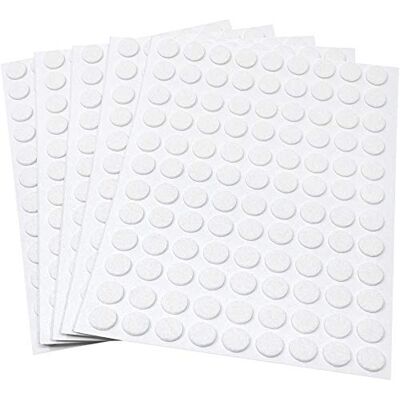 Adsamm ® / 540 x feltrini autoadesivi ultrasottili/Bianco/ø 10 mm/Rotondo/piedini per mobili in feltro extra fine da 1.5 mm di spessore/pad protettivi per arredi Adsamm ® / 540 x feltrini autoadesivi ultrasottili/Bianco/ø 10 mm/Rotondo/piedini per mobili in feltro extra fine da 1.5 mm di spessore/pad protettivi per arredi