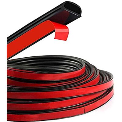 HOTSYSTEM Guarnizione in gomma a forma di D per porta, autoadesiva, 3 m, per auto, camion, motore e bagagliaio (nero, 8 m) HOTSYSTEM Guarnizione in gomma a forma di D per porta, autoadesiva, 3 m, per auto, camion, motore e bagagliaio (nero, 8 m)