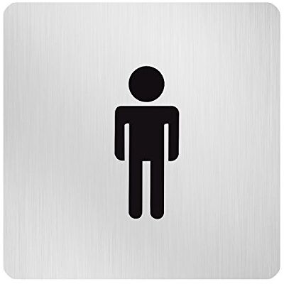 MARCHESI Targhetta per WC Mann, 100 x 100 mm, 1 Pezzo, Alluminio anodizzato Argento MARCHESI Targhetta per WC Mann, 100 x 100 mm, 1 Pezzo, Alluminio anodizzato Argento