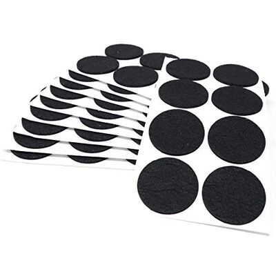 Adsamm ® / 80 x feltrini autoadesivi/Nero/ø 50 mm/Rotondo/piedini per mobili in feltro da 3.5 mm di spessore/pad protettivi per arredi Adsamm ® / 80 x feltrini autoadesivi/Nero/ø 50 mm/Rotondo/piedini per mobili in feltro da 3.5 mm di spessore/pad protettivi per arredi