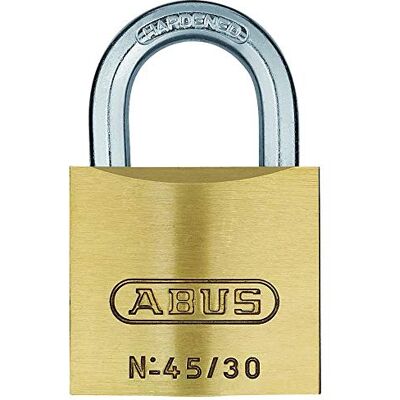 ABUS Lucchetto 45/30 in ottone – Set di 4 pezzi – con cilindri di precisione con perni a testa di fungo – 11823 – Livello di sicurezza 3 – Colori ottone ABUS Lucchetto 45/30 in ottone – Set di 4 pezzi – con cilindri di precisione con perni a testa di fungo – 11823 – Livello di sicurezza 3 – Colori ottone