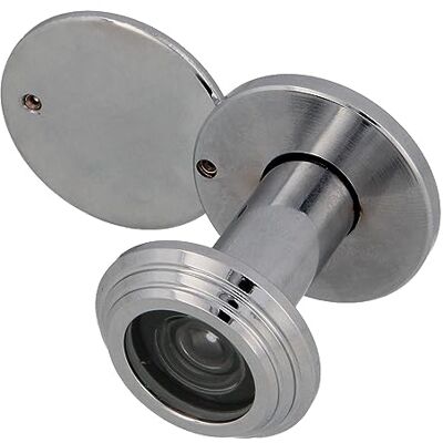 Amig Spioncino per Porta Obiettivo Superangolare Per Porte d'Ingresso Interne ed Esterne Colore Ottonato Acciaio Dimensioni Diametro 14 mm Spessore della Porta 55-80 mm Amig Spioncino per Porta Obiettivo Superangolare Per Porte d'Ingresso Interne ed Esterne Colore Ottonato Acciaio Dimensioni Diametro 14 mm Spessore della Porta 55-80 mm