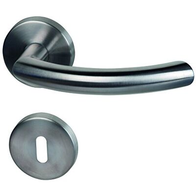 Alpertec In acciaio inox Jillian R per stanza porte pulsante set maniglia porta guarnizioni, Alpertec In acciaio inox Jillian R per stanza porte pulsante set maniglia porta guarnizioni,
