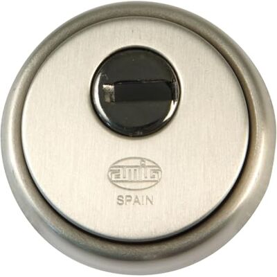 Amig Scudo rotondo di sicurezza per serrature mod. Ø 65 mm Con piastra antitrappo e dadi antifurto anello esterno massiccio ottone cromato opaco Amig Scudo rotondo di sicurezza per serrature mod. Ø 65 mm Con piastra antitrappo e dadi antifurto anello esterno massiccio ottone cromato opaco