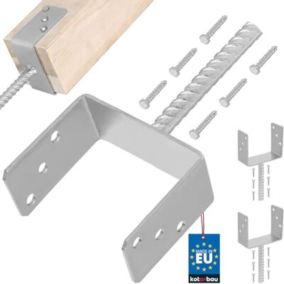 KOTARBAU ® 2 pz Supporto per Pali Acciaio Zincato 141 mm Argento Staffe per Pali in Legno Staffa Portapalo con Ancoraggio per Calcestruzzo Porta Palo Recinzione KOTARBAU ® 2 pz Supporto per Pali Acciaio Zincato 141 mm Argento Staffe per Pali in Legno Staffa Portapalo con Ancoraggio per Calcestruzzo Porta Palo Recinzione