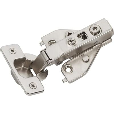 Amerock Confezione da 2 cerniere nascoste a chiusura automatica per telaio frontale, angolo di apertura di 105 gradi con regolazione a 3 vie Amerock Confezione da 2 cerniere nascoste a chiusura automatica per telaio frontale, angolo di apertura di 105 gradi con regolazione a 3 vie