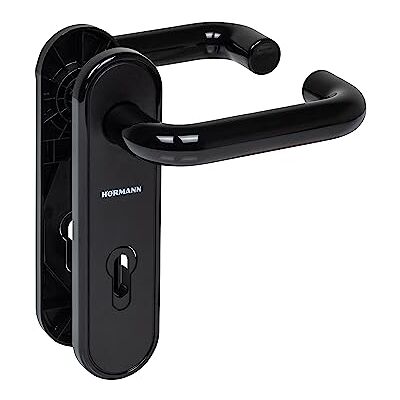 Hörmann Maniglia D-110 (targa corta per barba e cilindro profilato, nero in plastica, maniglia della porta) Hörmann Maniglia D-110 (targa corta per barba e cilindro profilato, nero in plastica, maniglia della porta)