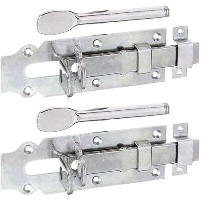 Alberts GAH- 117184 Chiavistello per porta, dritto, con manico piatto e passante fissato, zincato giallo galvanizzato, piastra 160 x 56 mm, set da 2 pezzi Alberts GAH- 117184 Chiavistello per porta, dritto, con manico piatto e passante fissato, zincato giallo galvanizzato, piastra 160 x 56 mm, set da 2 pezzi