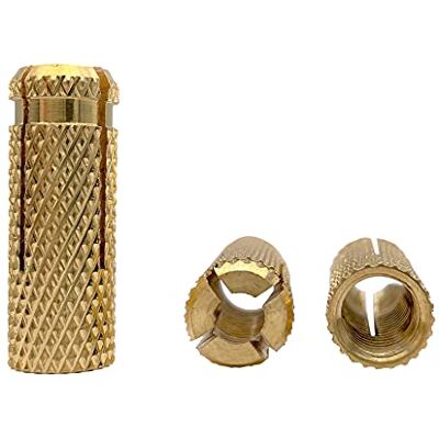 Marcopol Confezione da 100 pezzi di ancoraggio in ottone M8 x 28 mm, manicotto per bulloni di espansione, ancoraggio per mattoni in calcestruzzo, tasselli di espansione (100, M8 x 28 mm) Marcopol Confezione da 100 pezzi di ancoraggio in ottone M8 x 28 mm, manicotto per bulloni di espansione, ancoraggio per mattoni in calcestruzzo, tasselli di espansione (100, M8 x 28 mm)