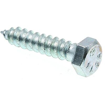 PRiME – vite bullone esagonale, testa esagonale, 5/16" x 1 – 1/2 in, acciaio zincato, confezione da 100 PRiME – vite bullone esagonale, testa esagonale, 5/16" x 1 – 1/2 in, acciaio zincato, confezione da 100