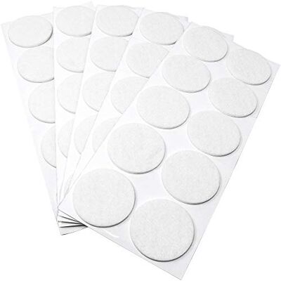 Adsamm ® / 50 x feltrini autoadesivi/Bianco/ø 45 mm/Rotondo/piedini per mobili in feltro da 3.5 mm di spessore/pad protettivi per arredi Adsamm ® / 50 x feltrini autoadesivi/Bianco/ø 45 mm/Rotondo/piedini per mobili in feltro da 3.5 mm di spessore/pad protettivi per arredi