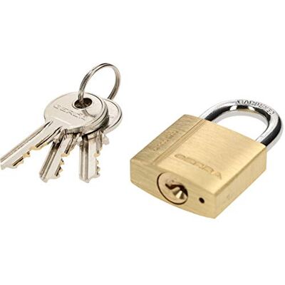 KOTARBAU ® Lucchetto universale in ottone da 30 mm, con arco allungato, serratura a leva, con serratura a disco rigido, resistente KOTARBAU ® Lucchetto universale in ottone da 30 mm, con arco allungato, serratura a leva, con serratura a disco rigido, resistente