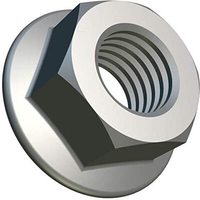 Keple M14 Dadi a flangia dentellati (Confezione da 2) esagonale zincato controdado per bulloni/viti esagonale dado di fissaggio in acciaio legato standard certificato DIN 6923 (14mm) Keple M14 Dadi a flangia dentellati (Confezione da 2) esagonale zincato controdado per bulloni/viti esagonale dado di fissaggio in acciaio legato standard certificato DIN 6923 (14mm)