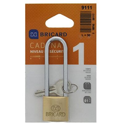 Bricard Lucchetto Ottone classico 30 mm ARCO LUNGO Bricard Lucchetto Ottone classico 30 mm ARCO LUNGO