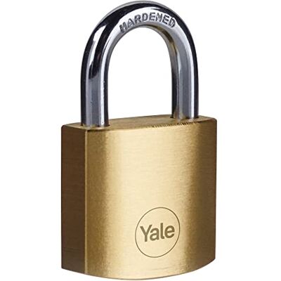 Yale Lucchetto in ottone corpo 30mm, arco in acciaio, 3 chiavi Yale Lucchetto in ottone corpo 30mm, arco in acciaio, 3 chiavi
