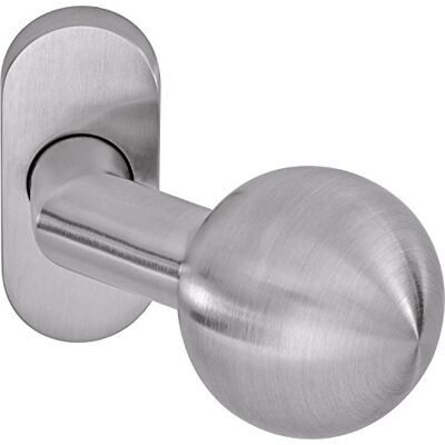 Ogro - Pomello porta - Anodizzato argento, Testa sferica curva - Pomello porta Ogro - Pomello porta - Anodizzato argento, Testa sferica curva - Pomello porta