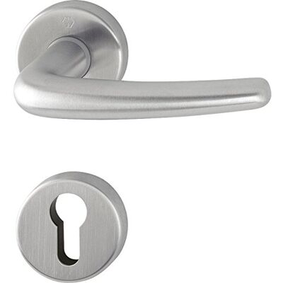 HOPPE Denver maniglia con rosette pz Cilindro profilato, in acciaio inox, HOPPE Denver maniglia con rosette pz Cilindro profilato, in acciaio inox,