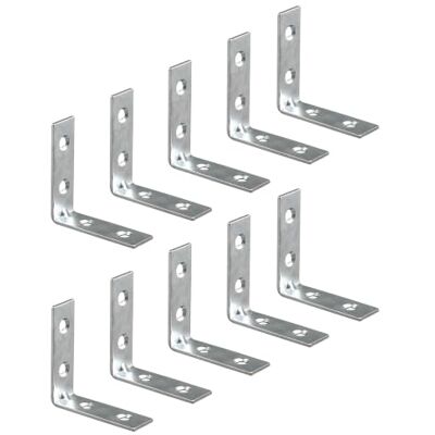 PRiME Angolo angolare , 5,1 cm, struttura in acciaio, zincato, staffa a 4 fori, confezione da 10 PRiME Angolo angolare , 5,1 cm, struttura in acciaio, zincato, staffa a 4 fori, confezione da 10