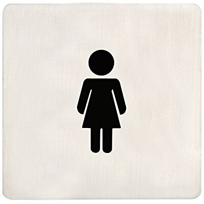 MARCHESI Targhetta per WC Donna, in Acciaio Inox Opaco, 100 x 100 mm, 1 Pezzo MARCHESI Targhetta per WC Donna, in Acciaio Inox Opaco, 100 x 100 mm, 1 Pezzo