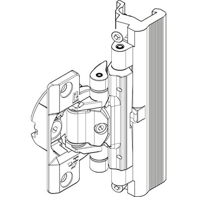 HAWA Concepta 40 Cerniera ammortizzata per porta scorrevole, portata 40 kg HAWA Concepta 40 Cerniera ammortizzata per porta scorrevole, portata 40 kg