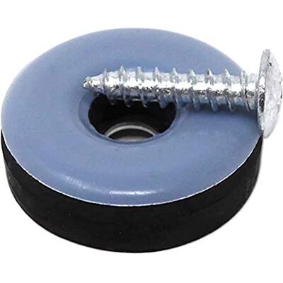 Adsamm ® / 32 x scivoli in PTFE con vite / grigio azzurri / Ø 25 mm / tondi / pad in PTFE e gomma con vite / piedini protettivi per arredi ® Quality Adsamm ® / 32 x scivoli in PTFE con vite / grigio azzurri / Ø 25 mm / tondi / pad in PTFE e gomma con vite / piedini protettivi per arredi ® Quality
