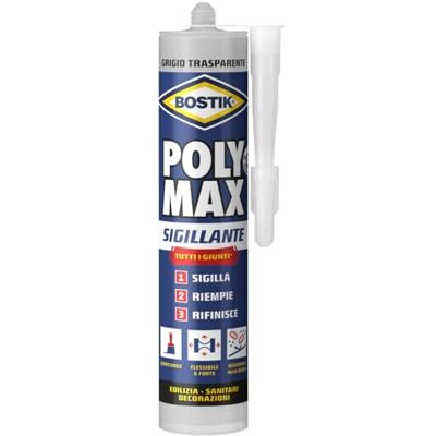 Bostik - Poly Max Sigillante - Grigio trasparente - Sealant Bostik - Poly Max Sigillante - Grigio trasparente - Sealant