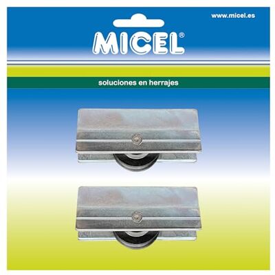 Micel Cuscinetto per Finestra Scorrevole CO-36, con Alloggiamento Metallico e Ruota, Confezione da 2 pezzi, in Zamak, finitura Zincato, 39 x 11,5 x 16 mm Micel Cuscinetto per Finestra Scorrevole CO-36, con Alloggiamento Metallico e Ruota, Confezione da 2 pezzi, in Zamak, finitura Zincato, 39 x 11,5 x 16 mm
