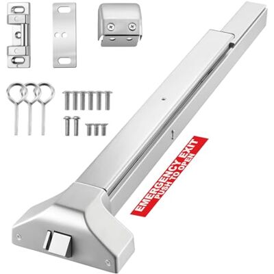 VEVOR Dispositivo con Barra di Spinta Antipanico Commerciale in Acciaio Inox da 788 mm per Porte di Emergenza, Ferramenta con Doppio Chiavistello di Bloccaggio e Adesivo, per Porte in Legno o Metallo VEVOR Dispositivo con Barra di Spinta Antipanico Commerciale in Acciaio Inox da 788 mm per Porte di Emergenza, Ferramenta con Doppio Chiavistello di Bloccaggio e Adesivo, per Porte in Legno o Metallo