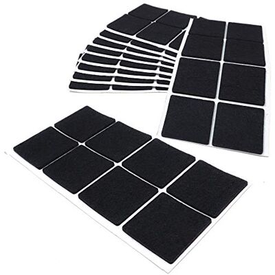 Adsamm ® / 80 x feltrini autoadesivi/Nero / 50x50 mm/Quadrato/piedini per mobili in feltro da 3.5 mm di spessore/pad protettivi per arredi Adsamm ® / 80 x feltrini autoadesivi/Nero / 50x50 mm/Quadrato/piedini per mobili in feltro da 3.5 mm di spessore/pad protettivi per arredi