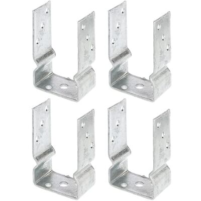 Alberts GAH- 217624 Supporti per pali a U da avvitare o per calcestruzzo zincati a caldo Larghezza luce 91 mm Set da 4 Alberts GAH- 217624 Supporti per pali a U da avvitare o per calcestruzzo zincati a caldo Larghezza luce 91 mm Set da 4