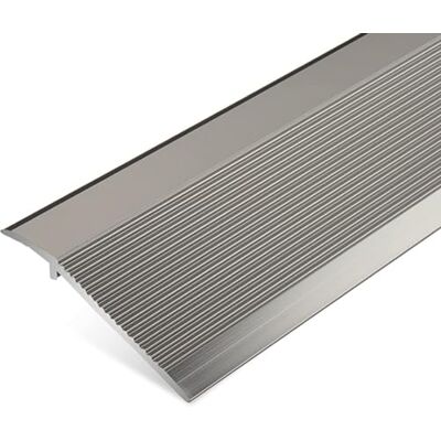 XBTGS Striscia di transizione per pavimento, striscia di transizione per soglia della porta da legno a piastrella/legno a vinile, bordi lunghi antiscivolo in alluminio, per kit bagno, grigio, 130 cm XBTGS Striscia di transizione per pavimento, striscia di transizione per soglia della porta da legno a piastrella/legno a vinile, bordi lunghi antiscivolo in alluminio, per kit bagno, grigio, 130 cm