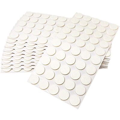 Adsamm ® / 500 x feltrini autoadesivi/Bianco/ø 22 mm/Rotondo/piedini per mobili in feltro da 3.5 mm di spessore/pad protettivi per arredi Adsamm ® / 500 x feltrini autoadesivi/Bianco/ø 22 mm/Rotondo/piedini per mobili in feltro da 3.5 mm di spessore/pad protettivi per arredi