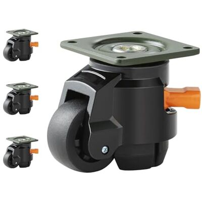 VEVOR Ruote Girevoli per Mobili Set di 4 Ruote Livellanti per Carichi Pesanti Capacità di Carico Max. 500 kg Diametro 50,8 mm, Ruote Girevoli Regolabili con Piedini per Mobili Banco di Lavoro 4 Pezzi VEVOR Ruote Girevoli per Mobili Set di 4 Ruote Livellanti per Carichi Pesanti Capacità di Carico Max. 500 kg Diametro 50,8 mm, Ruote Girevoli Regolabili con Piedini per Mobili Banco di Lavoro 4 Pezzi