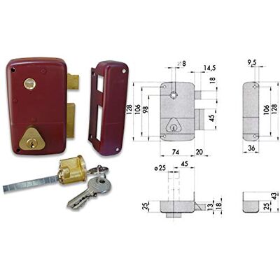 CISA 50210-45-2 SERRATURA APPLICARE CILINDRO STACCATO SX CISA 50210-45-2 SERRATURA APPLICARE CILINDRO STACCATO SX