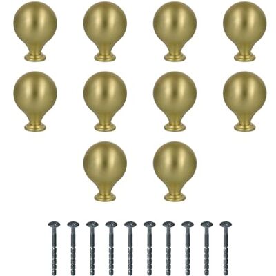 Amig Confezione da 10 Pomelli per mobili Diametro Ø30 mm Colore Oro Spazzolato Realizzato in Zamak Maniglie per cassetti e armadi da cucina e bagno dallo stile moderno Mod. Amig Confezione da 10 Pomelli per mobili Diametro Ø30 mm Colore Oro Spazzolato Realizzato in Zamak Maniglie per cassetti e armadi da cucina e bagno dallo stile moderno Mod.