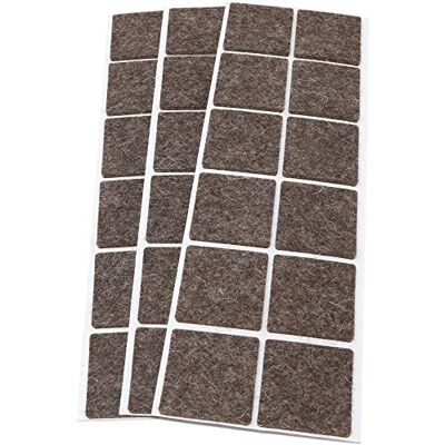 Adsamm ® / 36 x feltrini autoadesivi in lana / marrone / 40x40 mm / quadrati / piedini per mobili in feltro naturale extra soft da 3 mm di spessore / pad protettivi per arredi ® Quality Adsamm ® / 36 x feltrini autoadesivi in lana / marrone / 40x40 mm / quadrati / piedini per mobili in feltro naturale extra soft da 3 mm di spessore / pad protettivi per arredi ® Quality