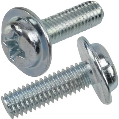 Aerzetix Set di 15 Viti di Metallo M3x10mm a Testa Bombata con Flangia Impronta PH2 Filettatura Metrica in Acciaio Colore Argento NV17927 Aerzetix Set di 15 Viti di Metallo M3x10mm a Testa Bombata con Flangia Impronta PH2 Filettatura Metrica in Acciaio Colore Argento NV17927