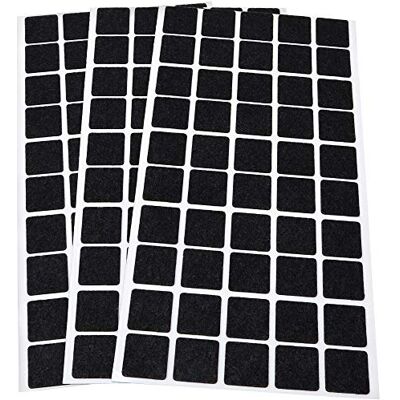Adsamm ® / 150 x feltrini autoadesivi ultrasottili/Nero / 20x20 mm/Quadrato/piedini per mobili in feltro extra fine da 1.5 mm di spessore/pad protettivi per arredi Adsamm ® / 150 x feltrini autoadesivi ultrasottili/Nero / 20x20 mm/Quadrato/piedini per mobili in feltro extra fine da 1.5 mm di spessore/pad protettivi per arredi