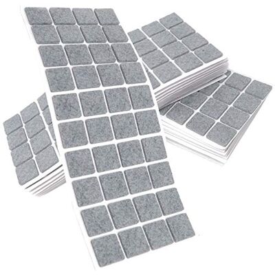 Adsamm ® / 800 x feltrini autoadesivi/Grigio / 25x25 mm/Quadrato/piedini per mobili in feltro da 3.5 mm di spessore/pad protettivi per arredi Adsamm ® / 800 x feltrini autoadesivi/Grigio / 25x25 mm/Quadrato/piedini per mobili in feltro da 3.5 mm di spessore/pad protettivi per arredi